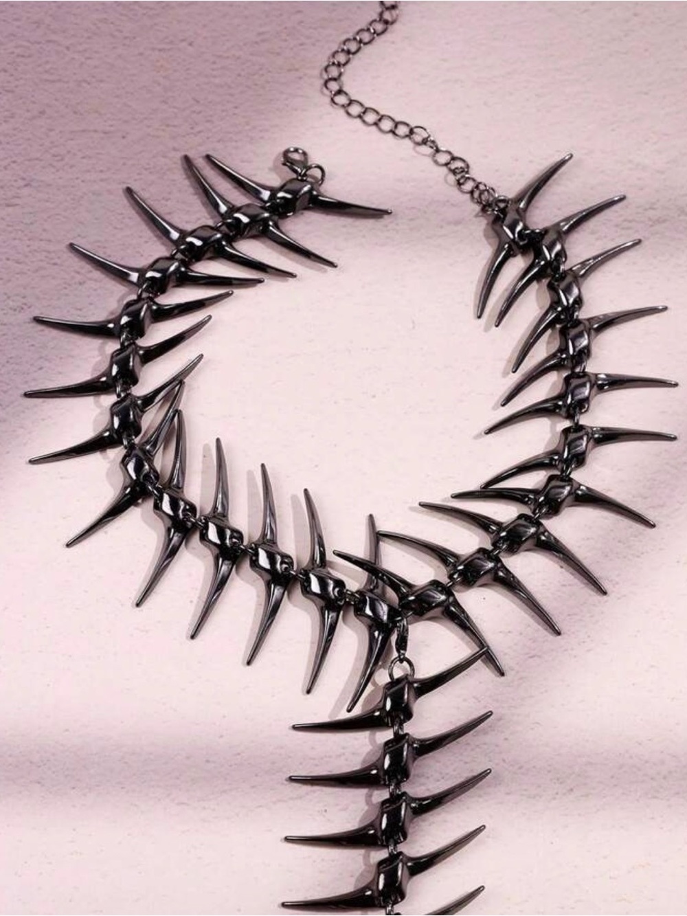 Spine-Back Statement Necklace - Picture 6 of 7